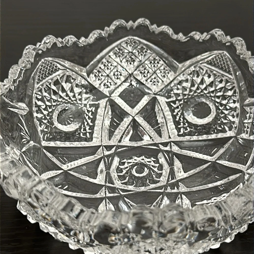 Imperial Glass Ohio Vintage 42576 Clear Early American Handled Nappy Bowl